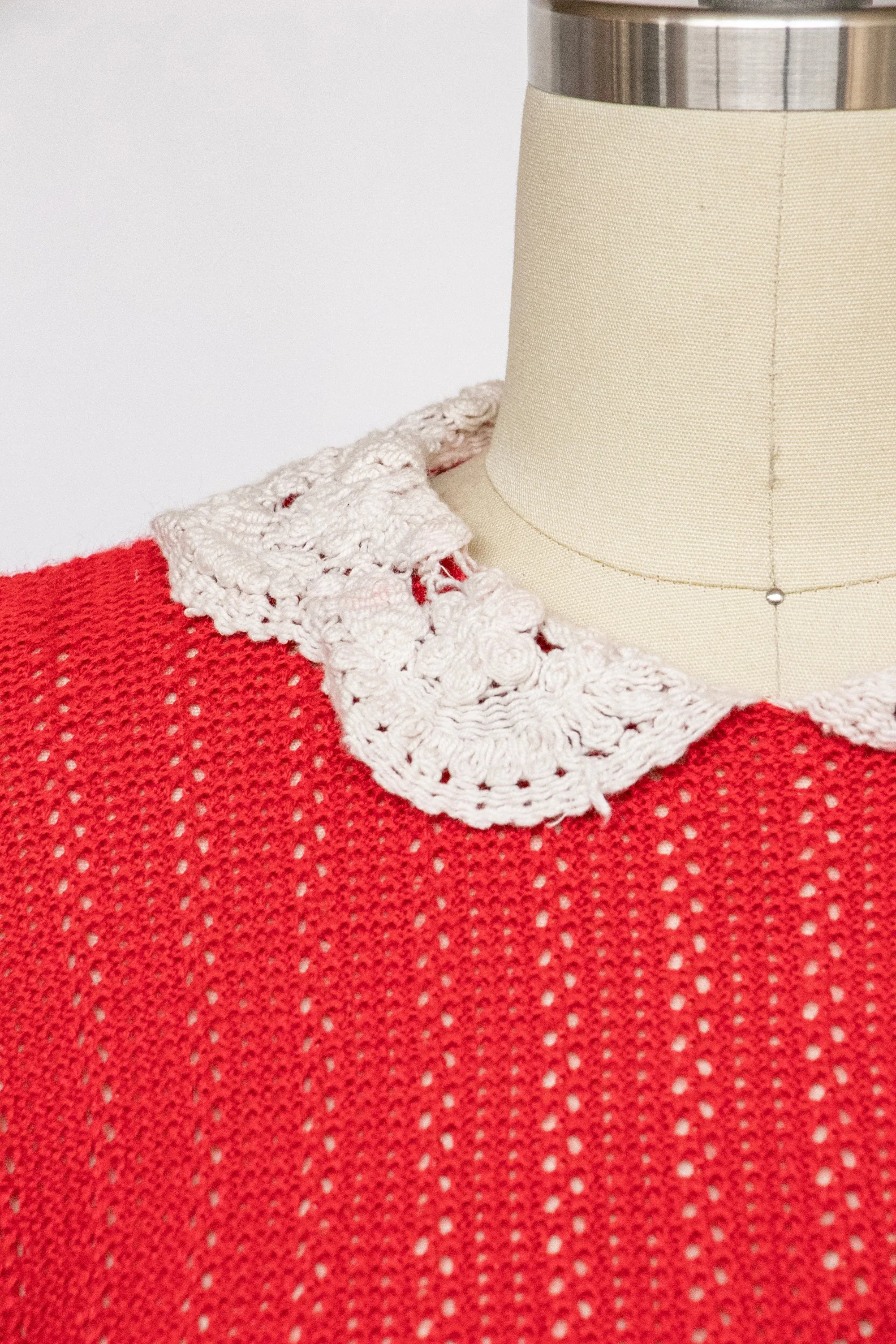 1970s Knit Top Colored Blouse S