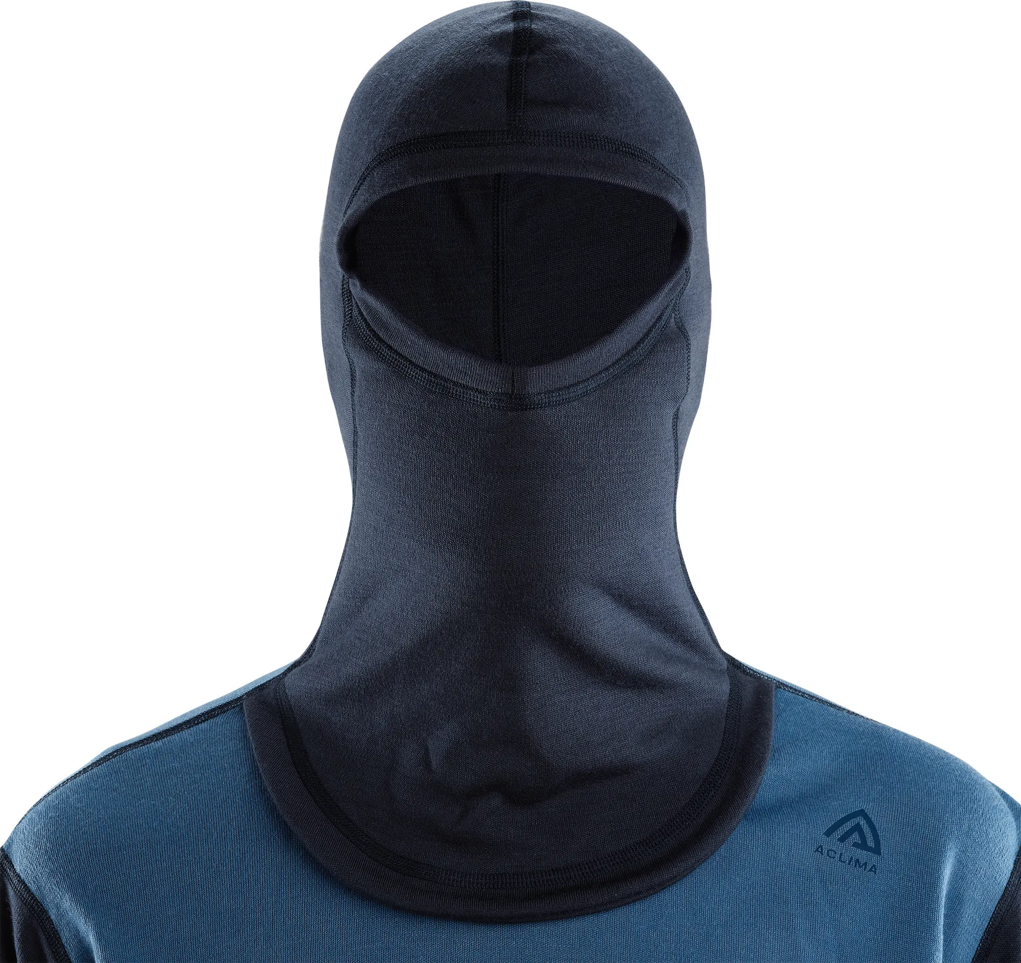 Aclima WarmWool Hood Sweater Man Navy Blazer/Coastal Fjord/Green Gables | Buy Aclima WarmWool Hood Sweater Man Navy Blazer/Coastal Fjord/Green Gables here | Outnorth