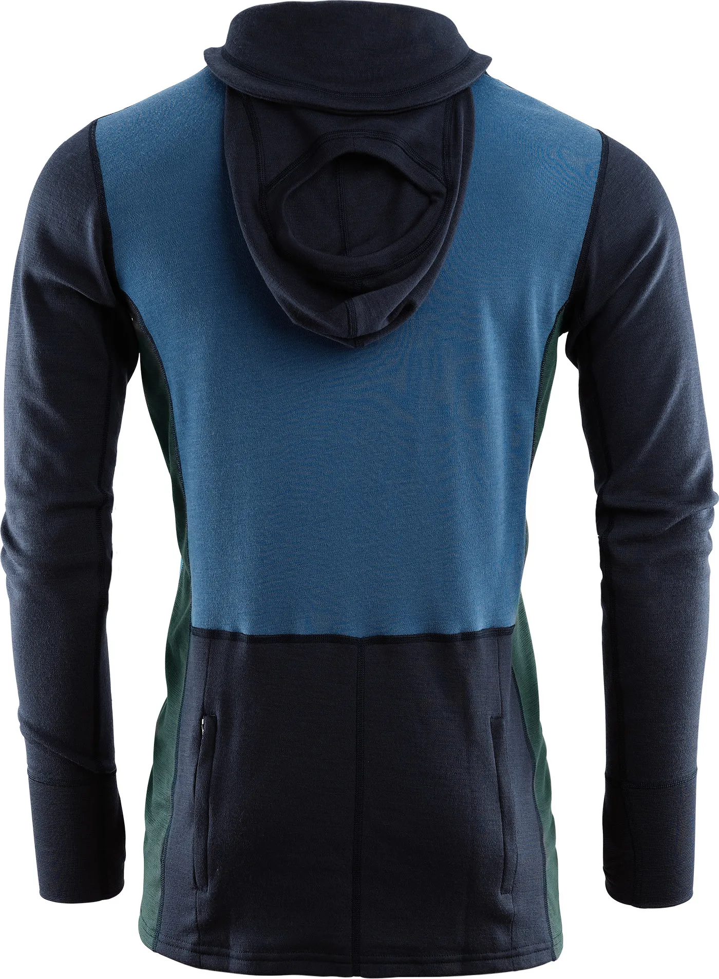 Aclima WarmWool Hood Sweater Man Navy Blazer/Coastal Fjord/Green Gables | Buy Aclima WarmWool Hood Sweater Man Navy Blazer/Coastal Fjord/Green Gables here | Outnorth