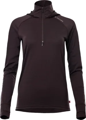 Aclima Women&#x27;s LightWool 180 Hoodie Chocolate Plum | Buy Aclima Women&#x27;s LightWool 180 Hoodie Chocolate Plum here | Outnorth