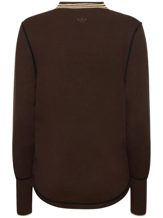 adidas Originals   Wales Bonner wool blend knit top 
