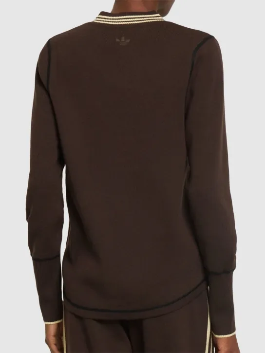 adidas Originals   Wales Bonner wool blend knit top 