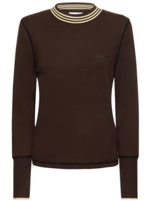 adidas Originals   Wales Bonner wool blend knit top 