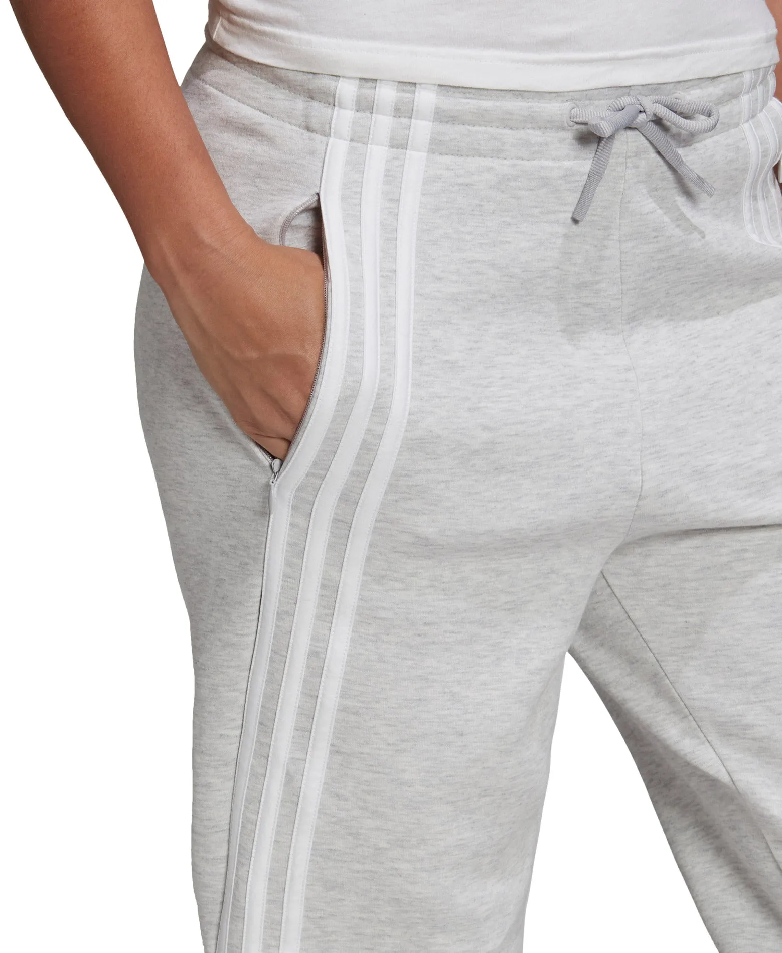 ADIDAS Women 3-Stripes Doubleknit Zipper Pants Size M / L