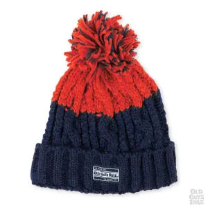 'Aprés' Knit Beanie - Navy/Red