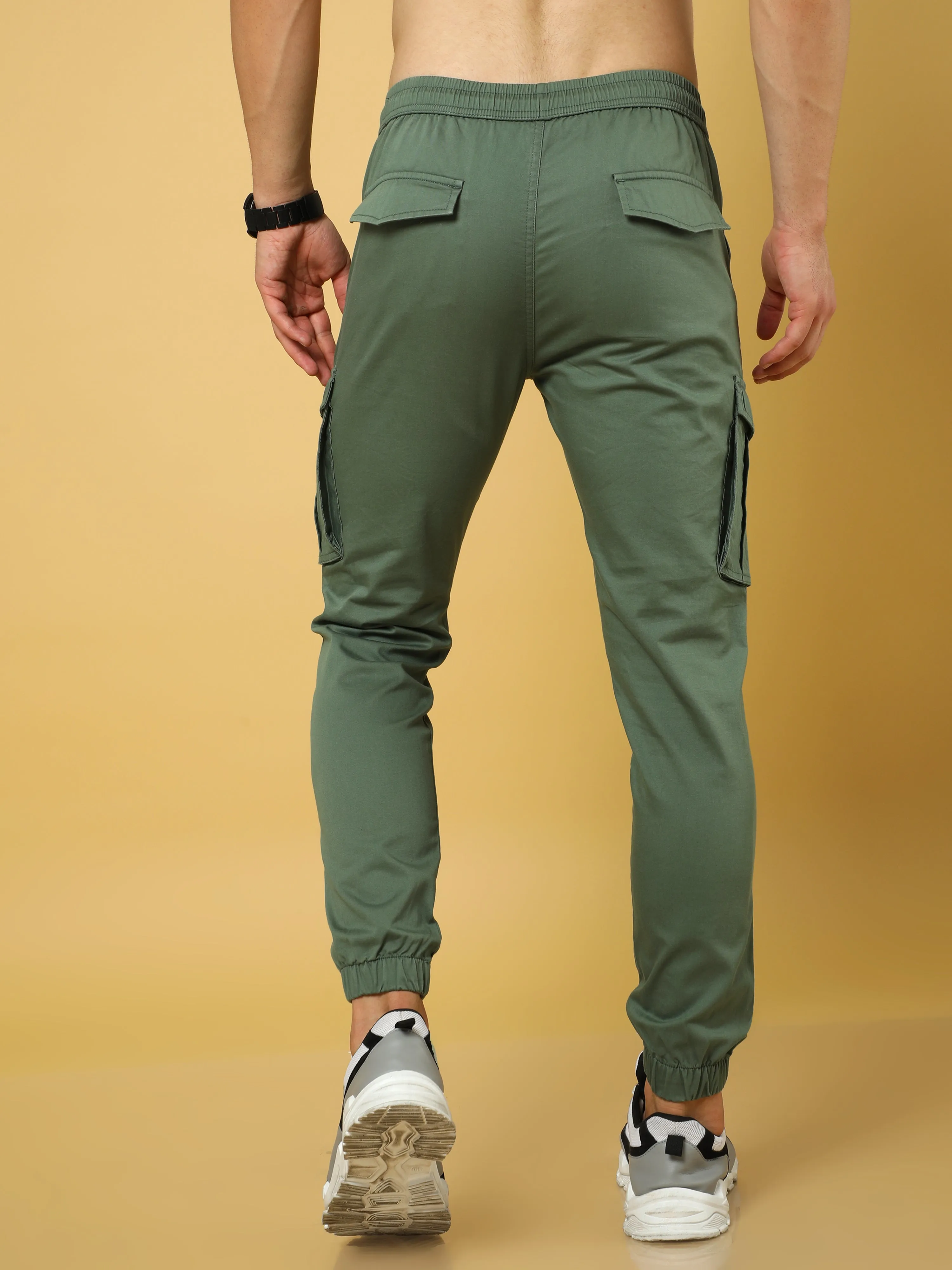 Authentic Olive Cargo Cotton Joggers