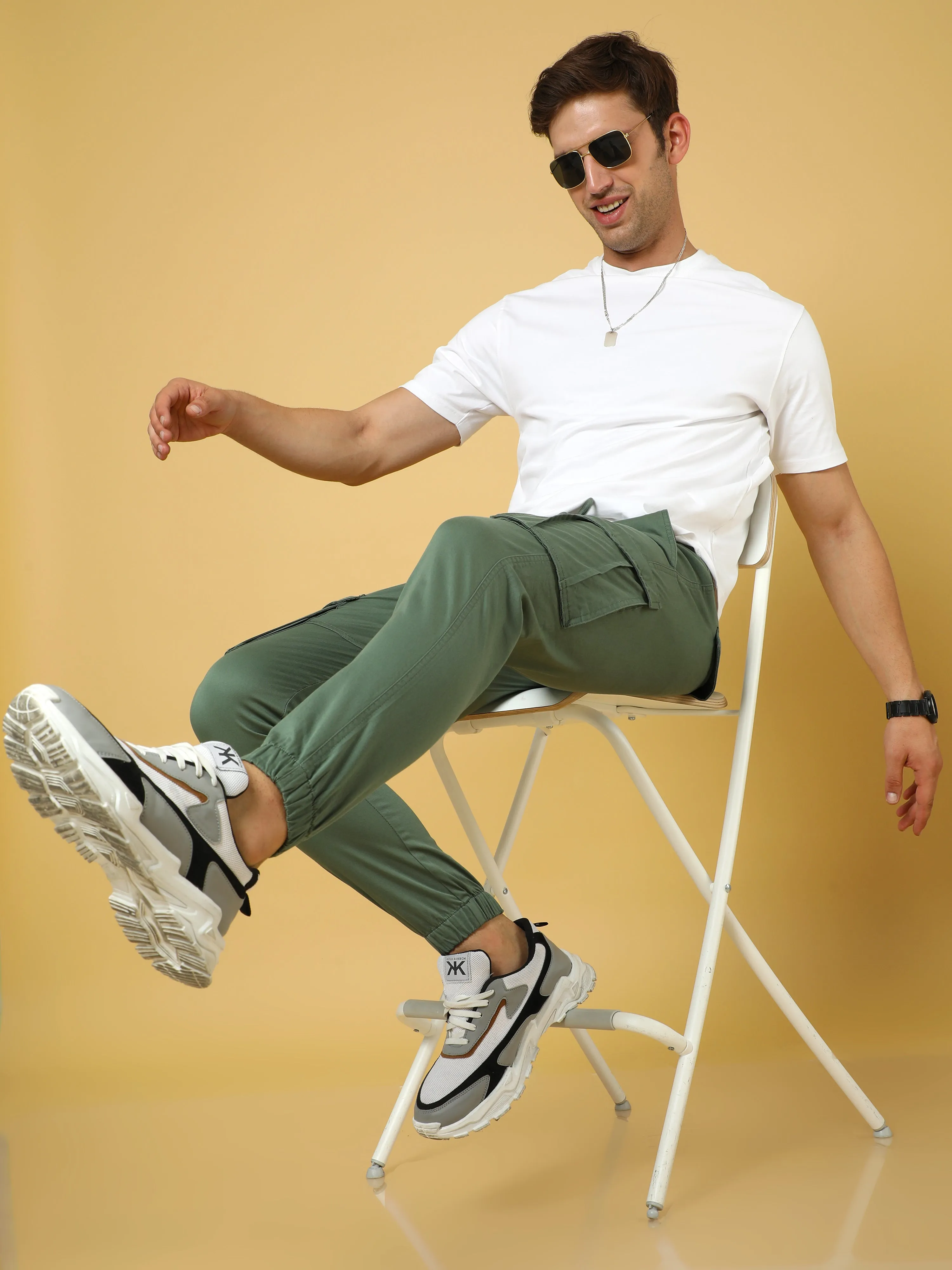 Authentic Olive Cargo Cotton Joggers