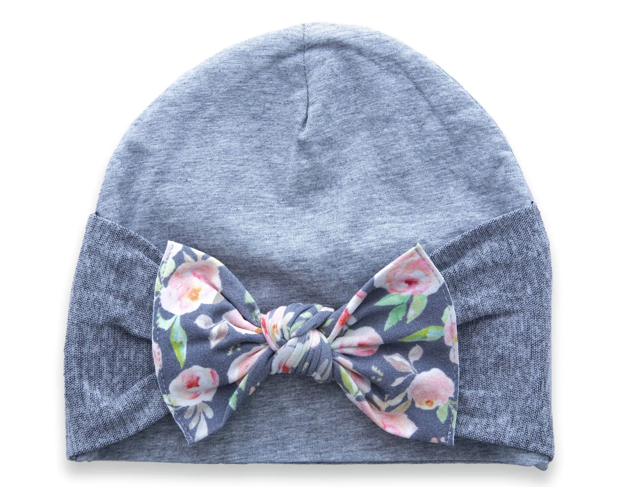 Baby Bling Grey Knot Beanie