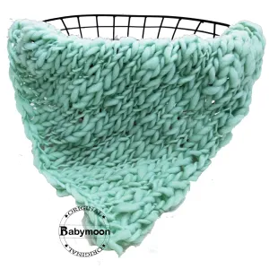 Babymoon Handspun Layer Basket Filler Baby Photography Blanket - Green