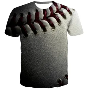 Baseball T shirts Men Stadium Tshirt Anime Game Tshirts Cool White Tshirt Printed