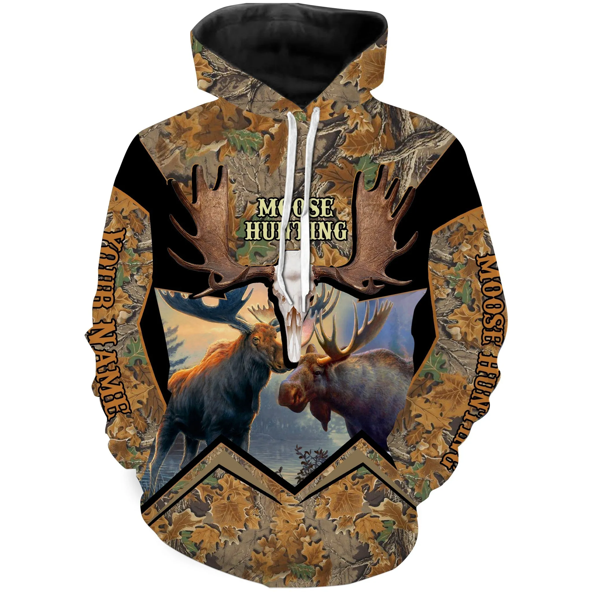 Beautiful Moose Hunting Custom Name 3D All Over Print Shirts, Face Shield - Personalized Hunting Gifts