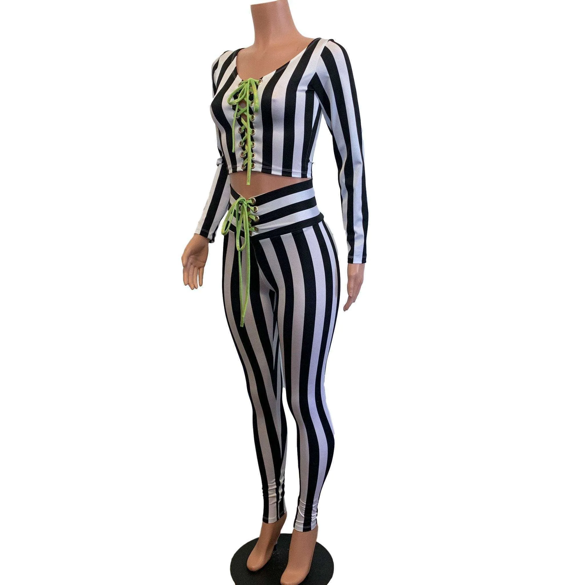 Beetlejuice Costume - Black & White Stripe Outfit
