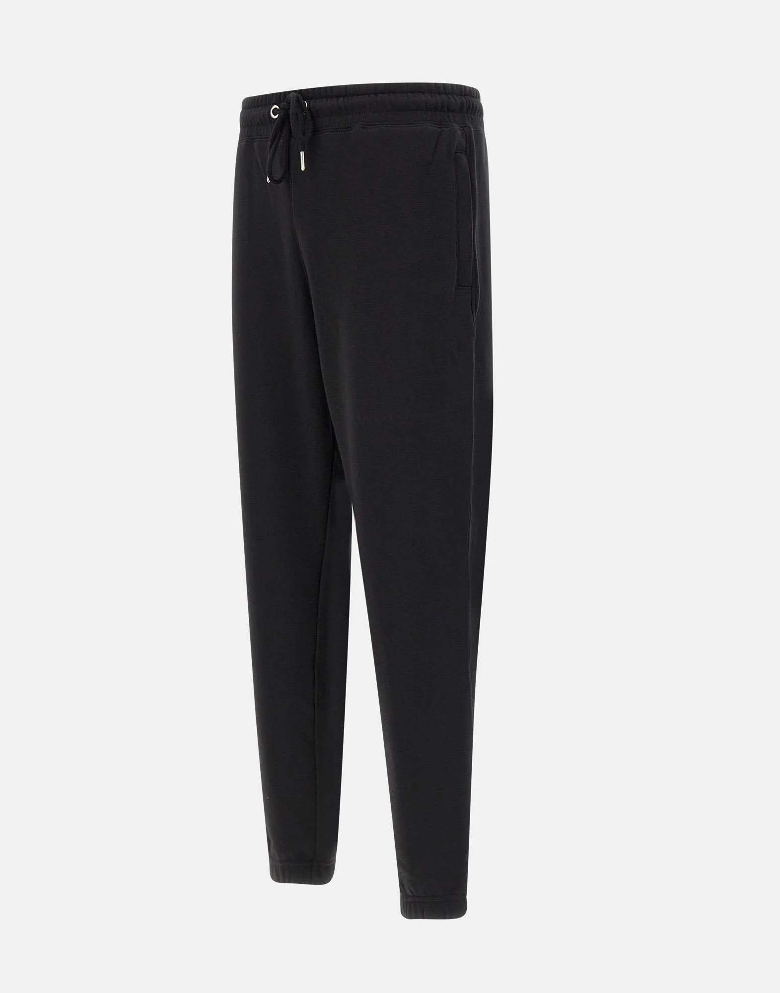 Black Cotton Jogger with Zipped Pockets