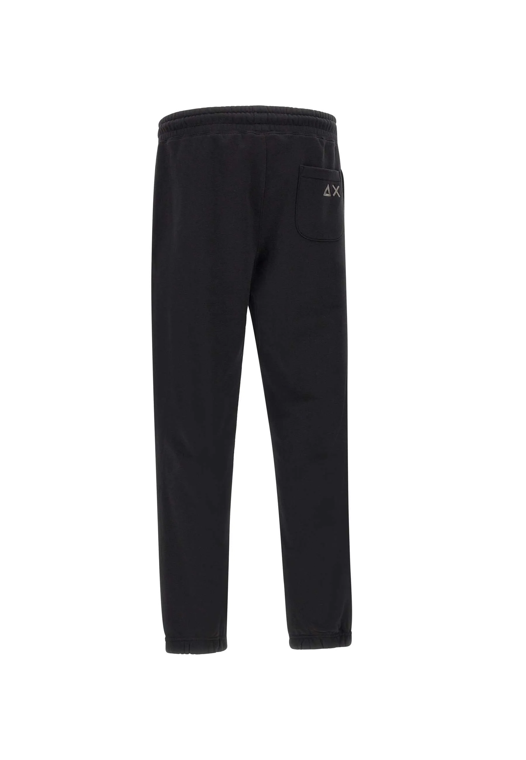 Black Cotton Jogger with Zipped Pockets