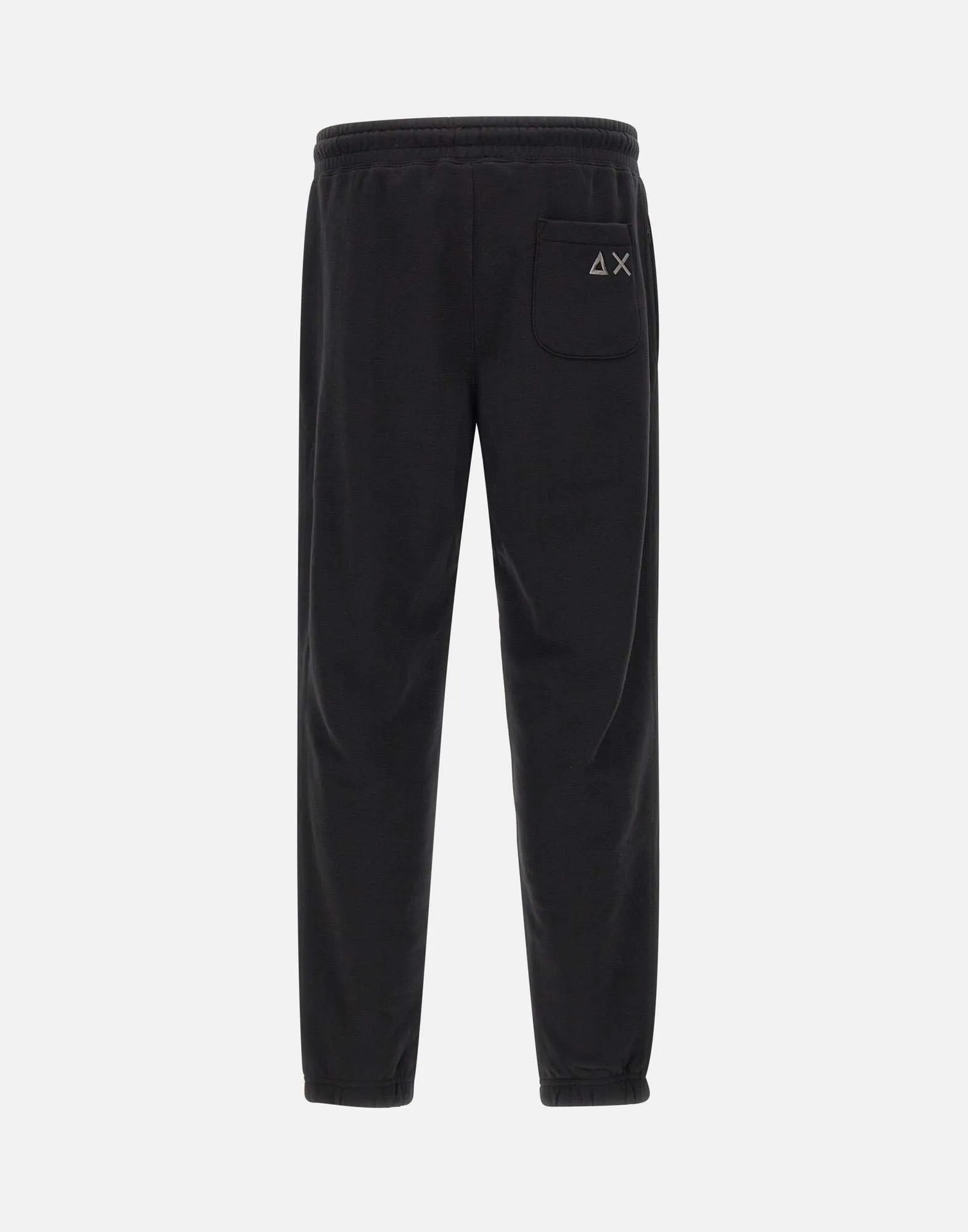 Black Cotton Jogger with Zipped Pockets