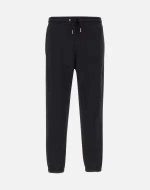 Black Cotton Jogger with Zipped Pockets