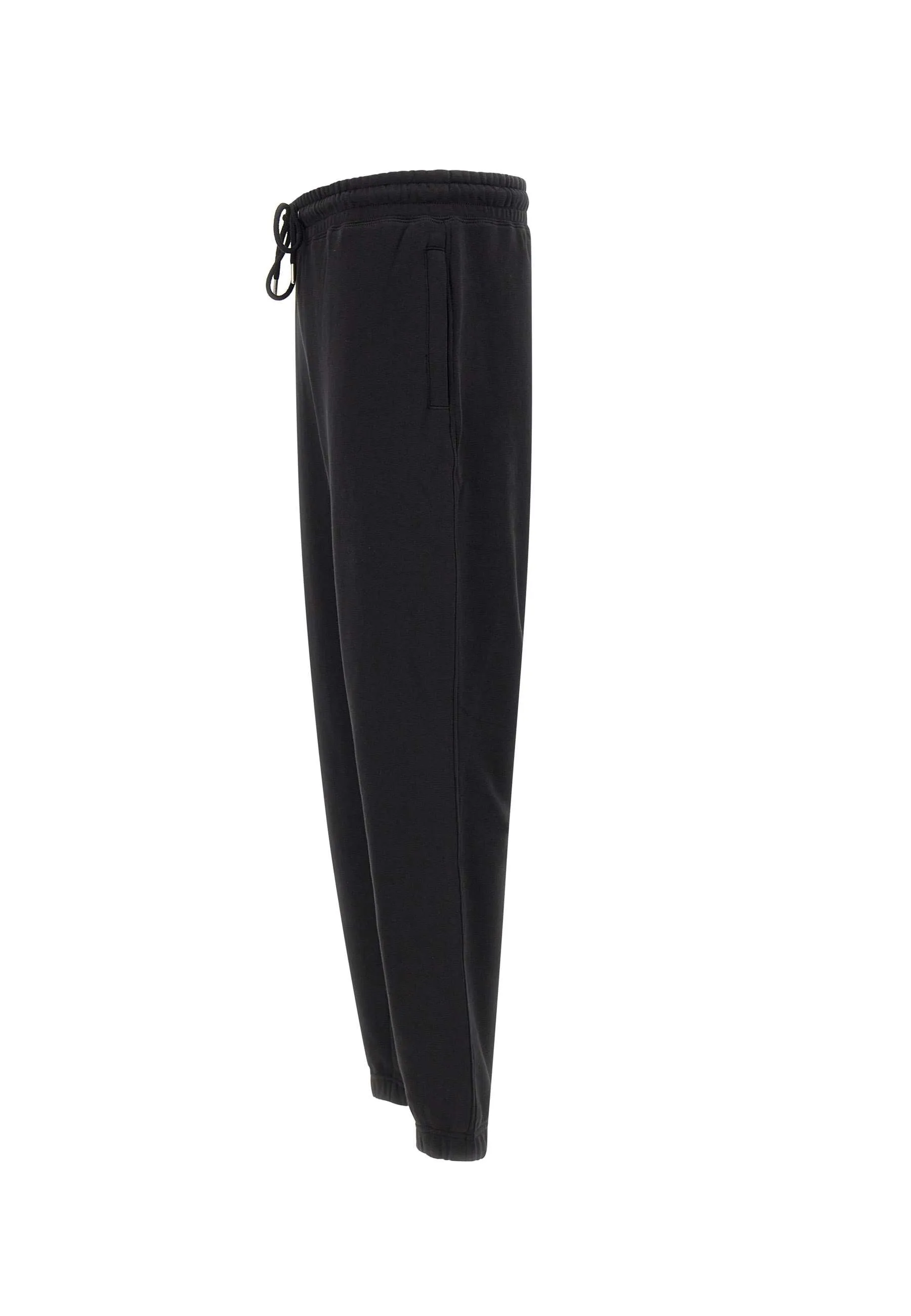 Black Cotton Jogger with Zipped Pockets