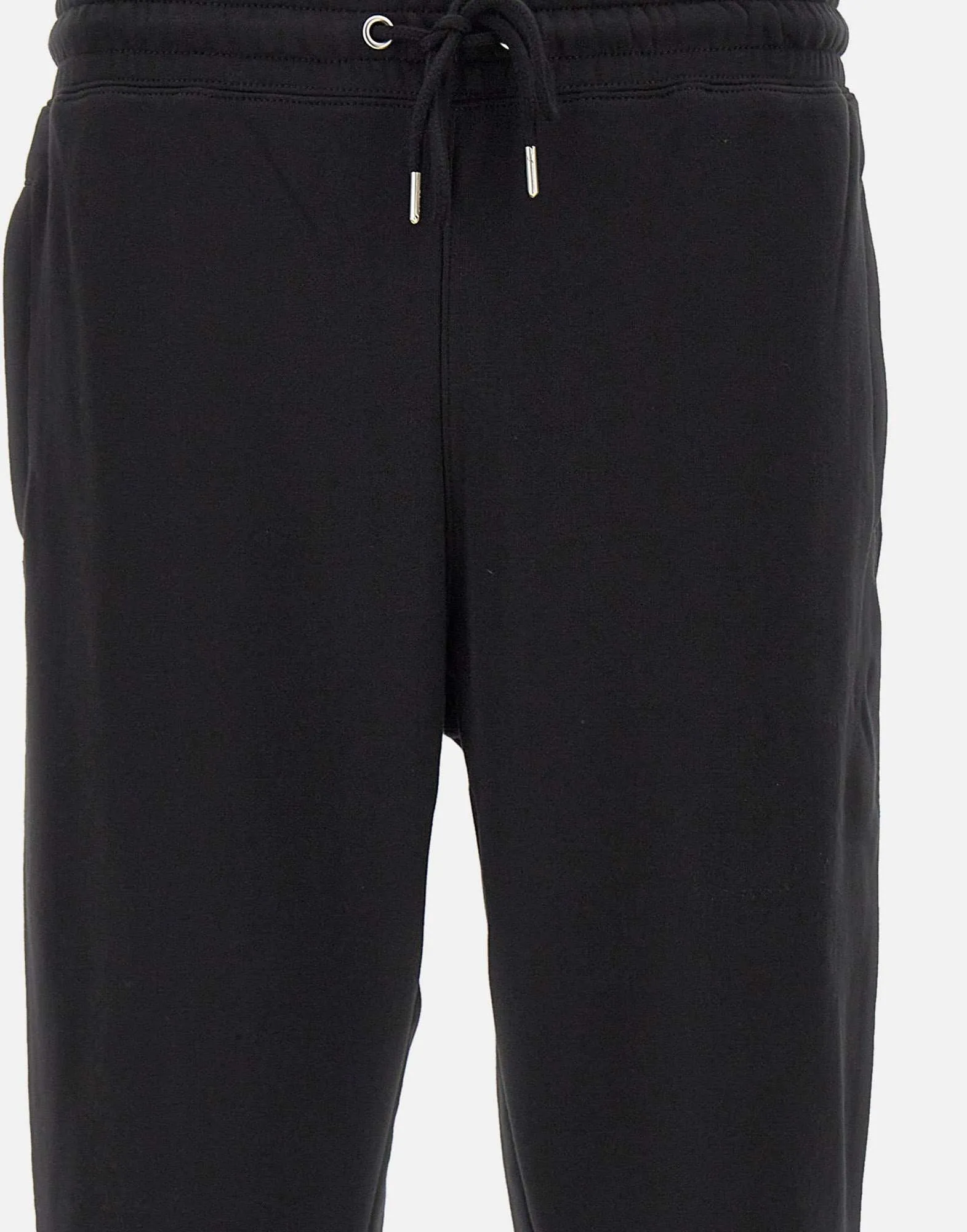 Black Cotton Jogger with Zipped Pockets