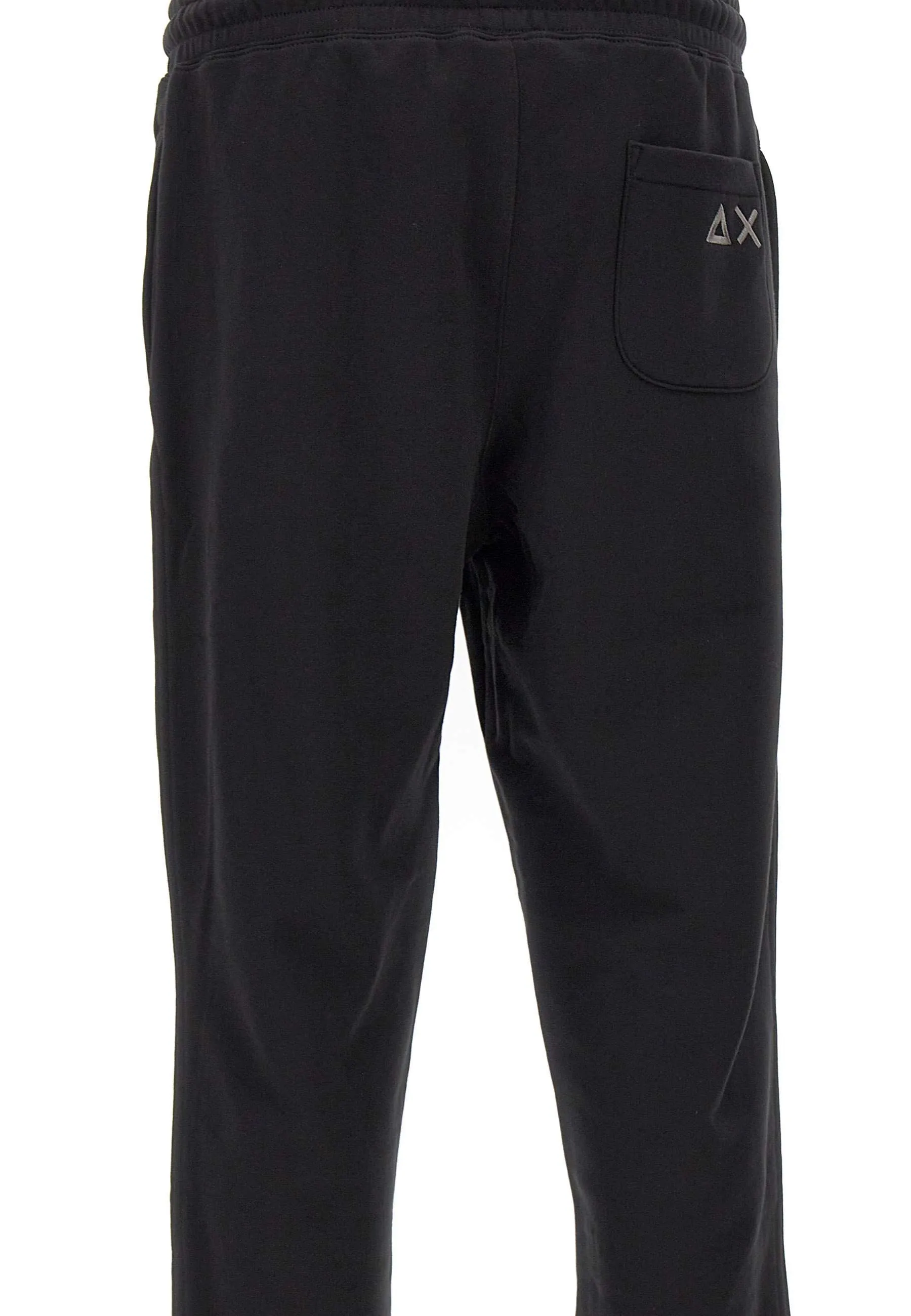 Black Cotton Jogger with Zipped Pockets