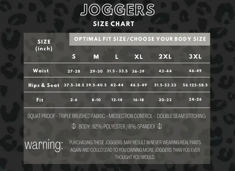 Black Joggers - Small to 3X