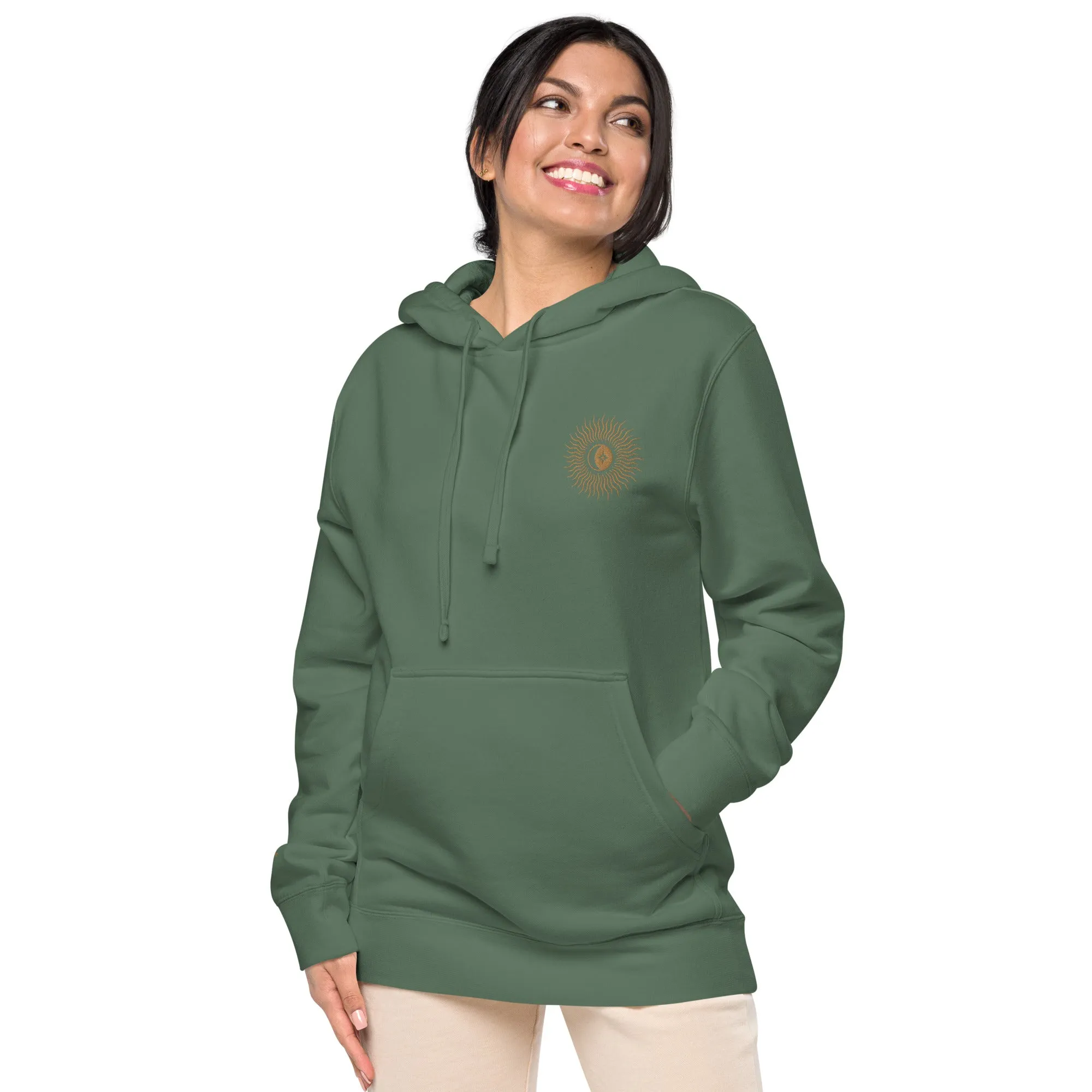 Blazing Sun Design Unisex Pigment-Dyed Hoodie