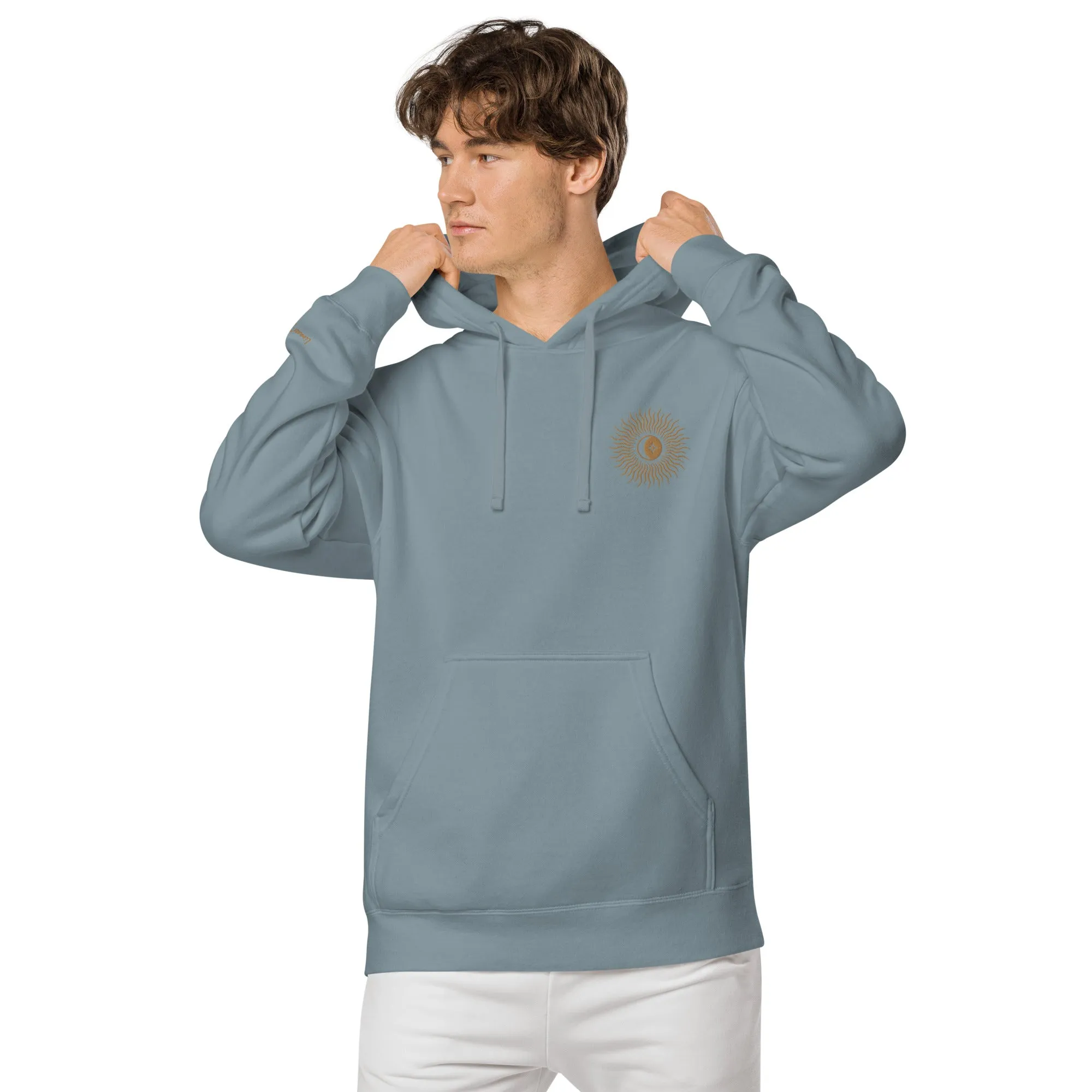 Blazing Sun Design Unisex Pigment-Dyed Hoodie