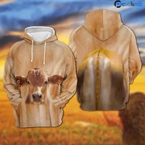 Brahman 3D All Over Printed Hoodie Cute Cow Print On Hoodie Gift For Farm Lover