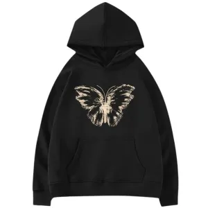 Butterfly Print Aesthetic Hoodie