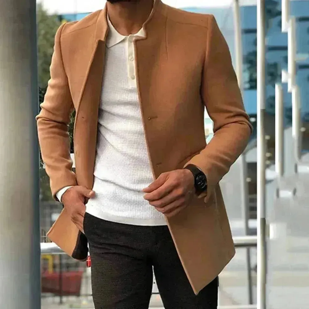 Buy Single Breasted Plain Slim fit Blazer for Men Business Work Jacket