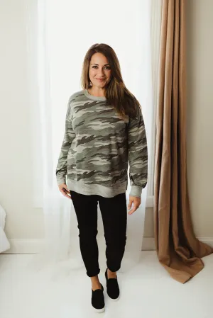 Camo French Terry Top