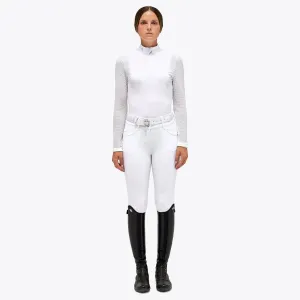CAVALLERIA TOSCANA LIGHTWEIGHT PIQUE AND TECH MESH L/S ZIP POLO