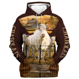 Closing Charolais Cattle Farm Hoodie, Gift For Cattle Lover