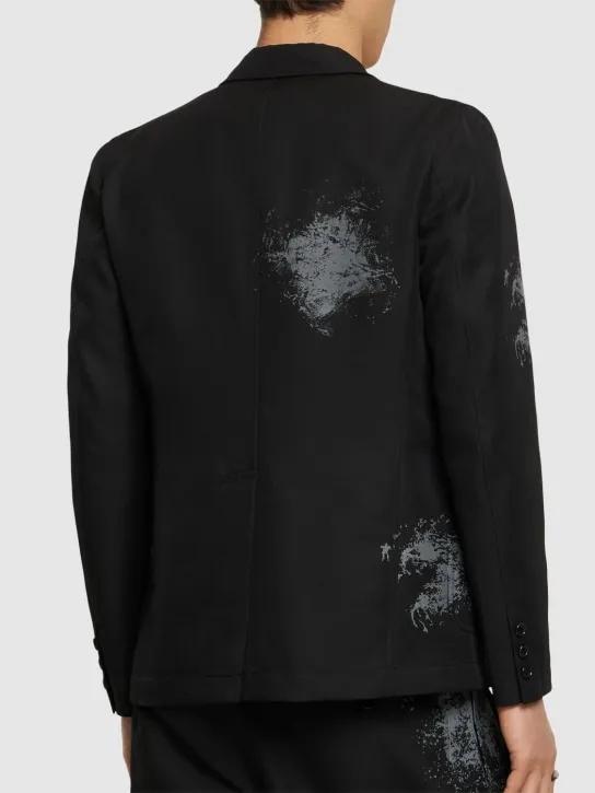 Comme des Garçons Shirt   Single breast printed twill blazer 