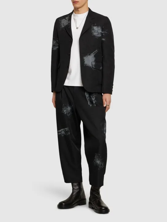 Comme des Garçons Shirt   Single breast printed twill blazer 