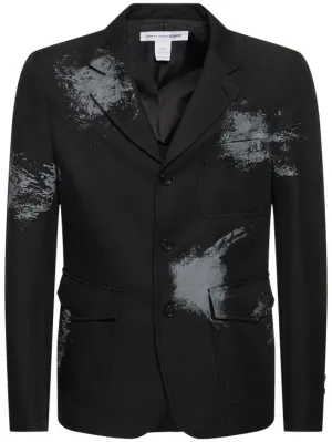 Comme des Garçons Shirt   Single breast printed twill blazer 