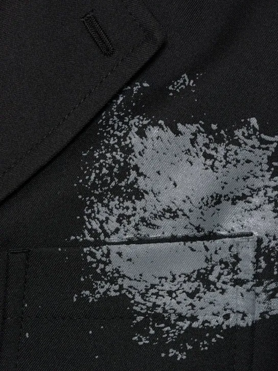 Comme des Garçons Shirt   Single breast printed twill blazer 