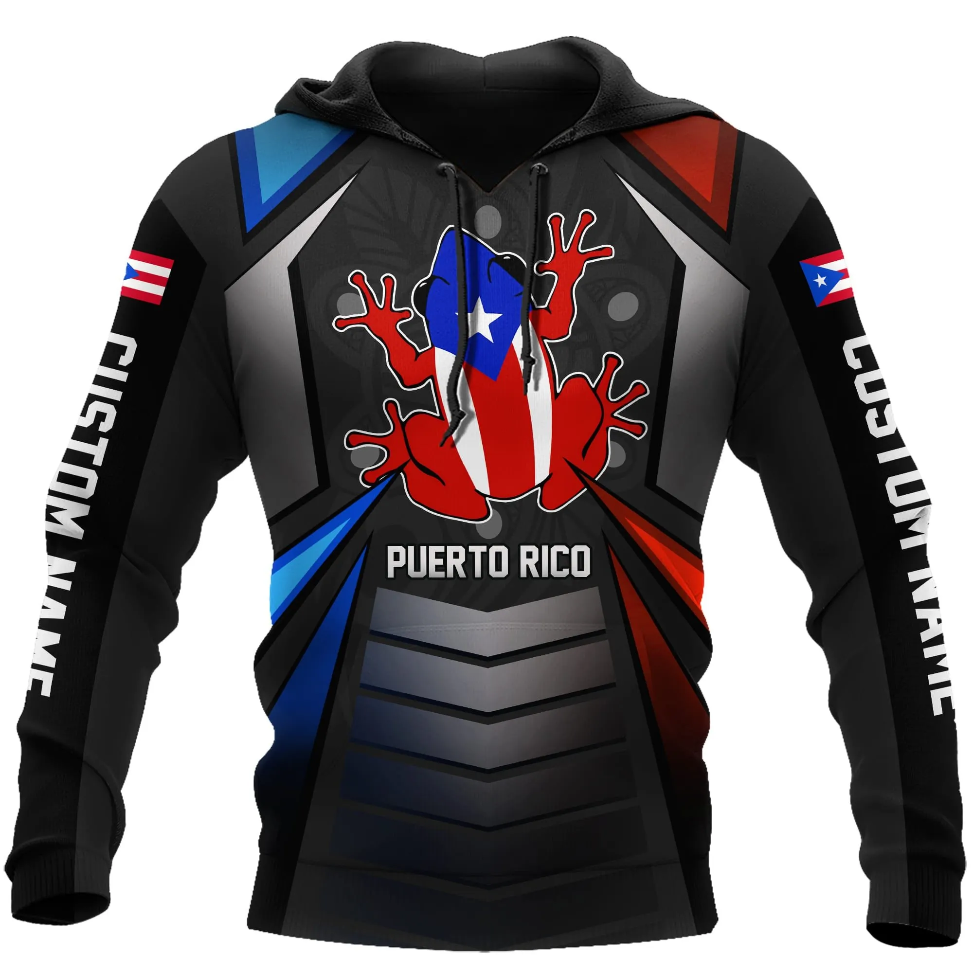 Coolspod Personalized Puerto Rico Boricua Tattoo Hoodie, Perfect Gift for Men Women