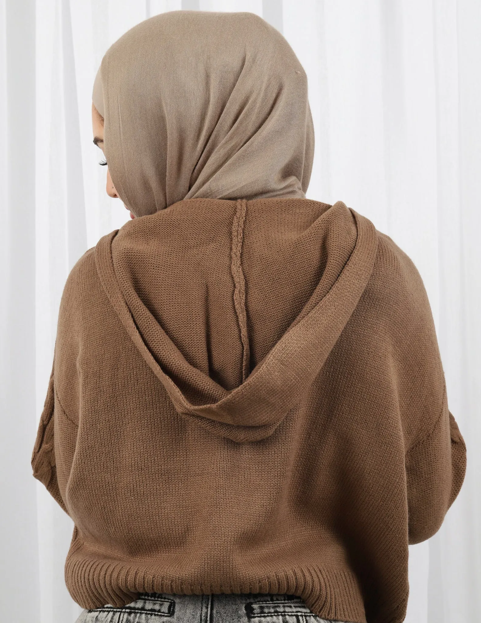 Crop Hooded Knit Top