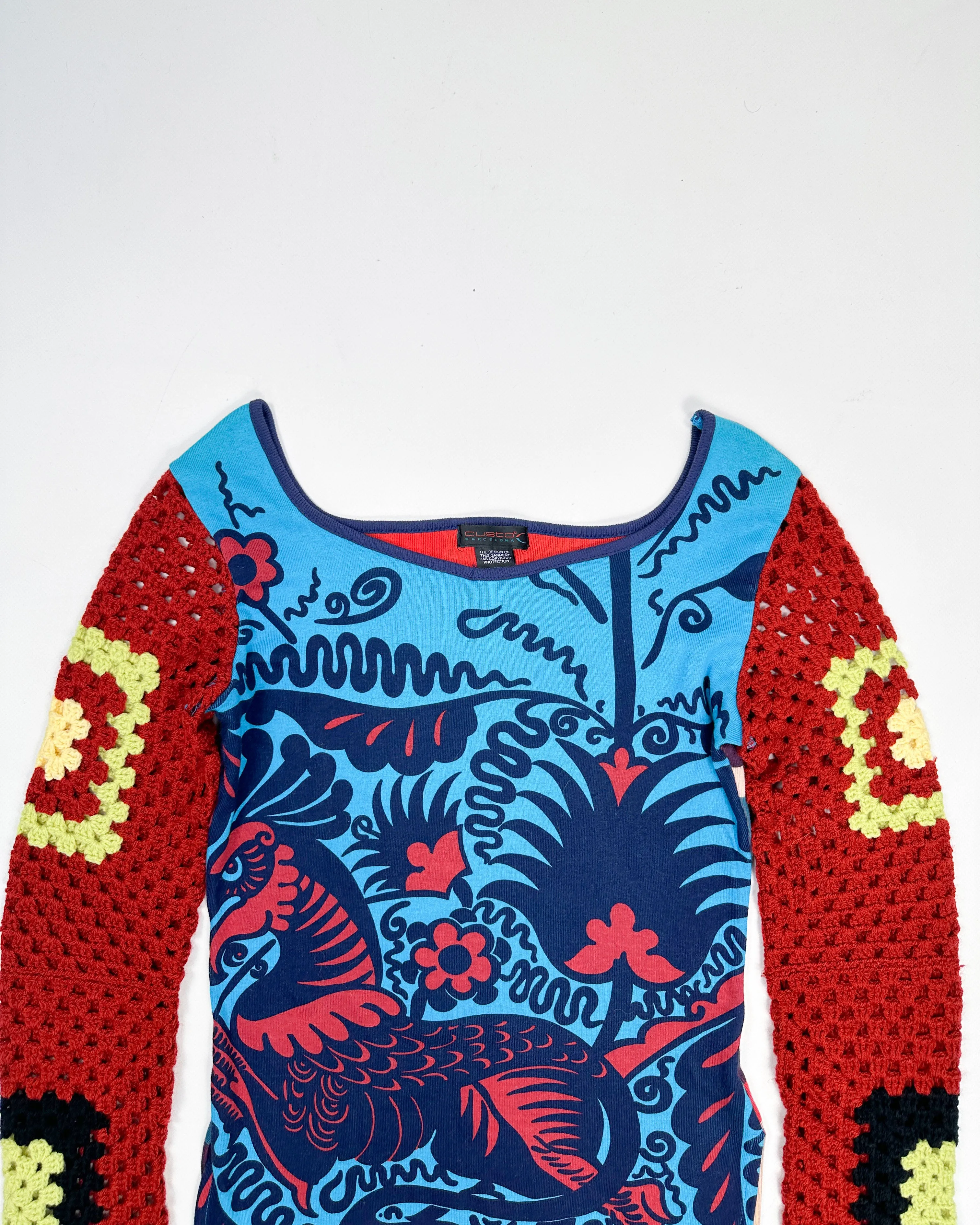 Custo Barcelona Long sleeve Knit Top 1990's