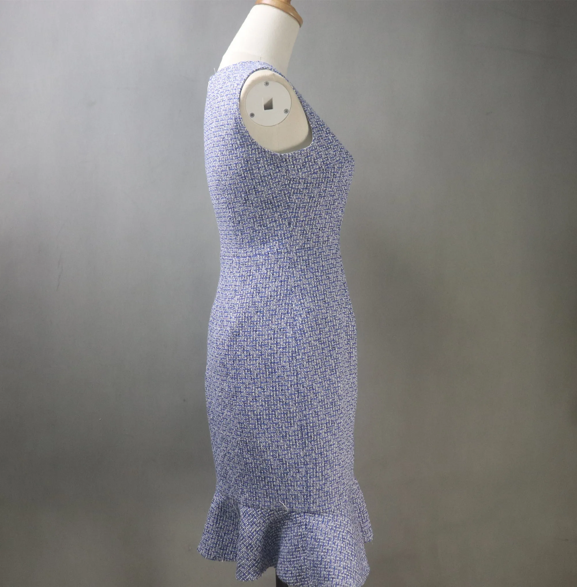 Custom Made Blue Suit / Plus Sizes/ Tweed Jacket   Fishtail Dress