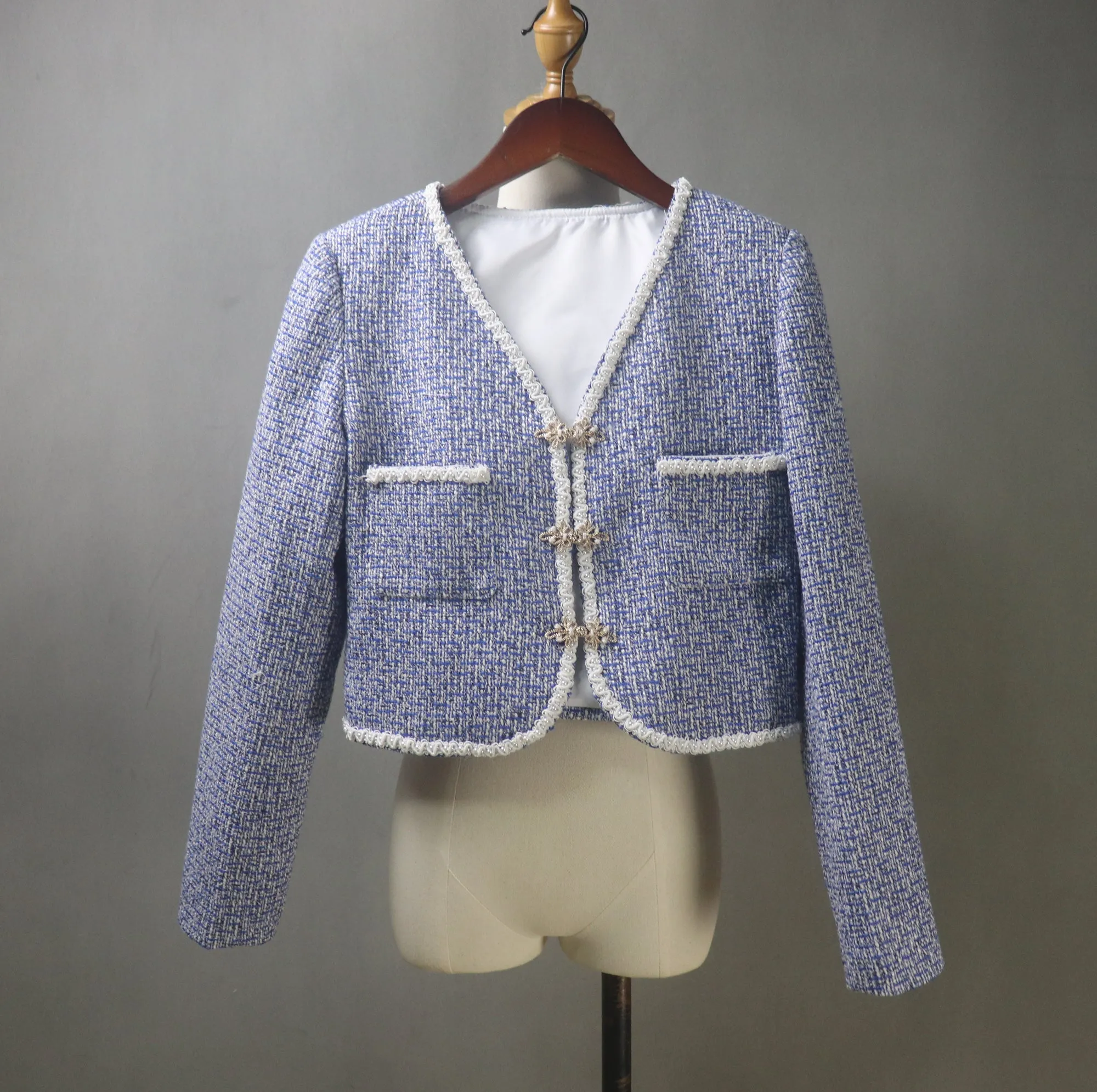Custom Made Blue Suit / Plus Sizes/ Tweed Jacket   Fishtail Dress