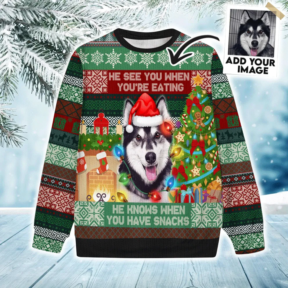 Custom Pet Sweater - Personalized Pet Photo Ugly Sweater, Perfect Gift For Dog Lovers
