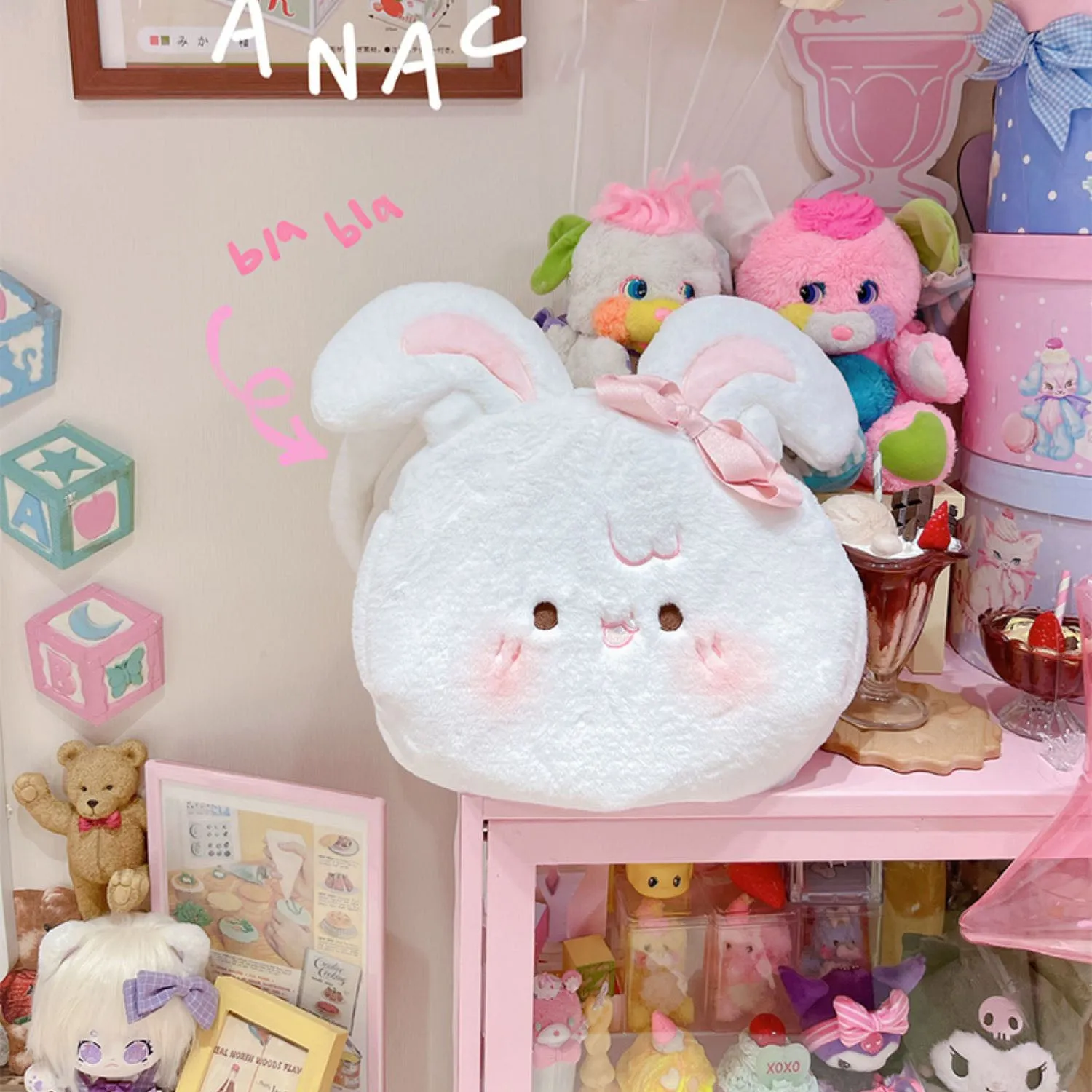 Cute Fuzzy Bunny Bag