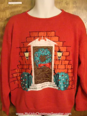 Decorated House Tacky Xmas Party Sweater