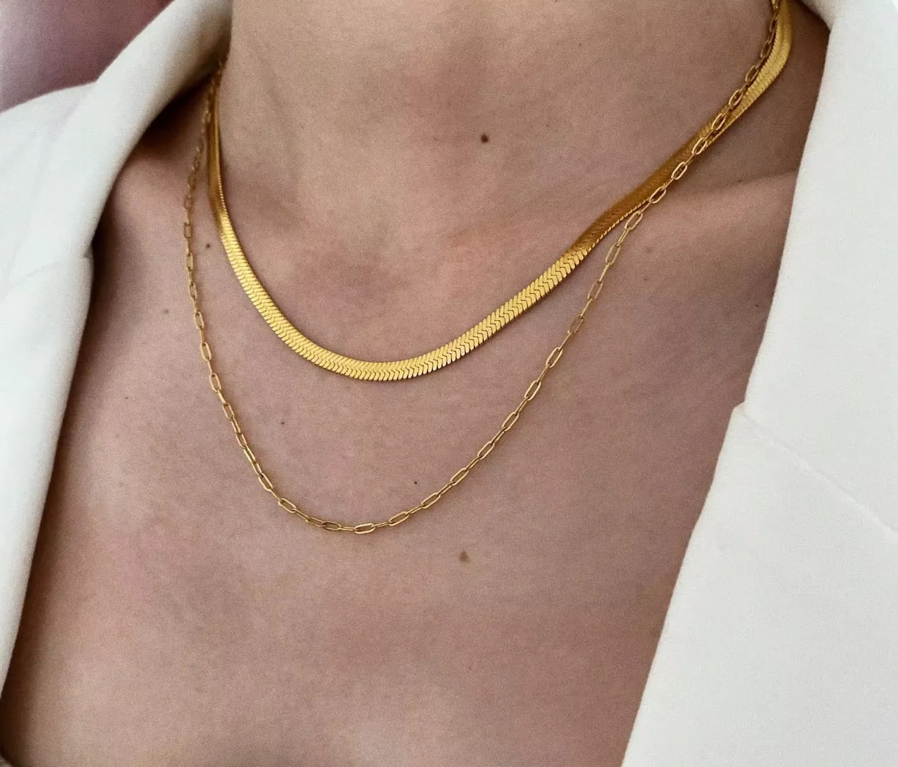 Double Layer Gold Necklace