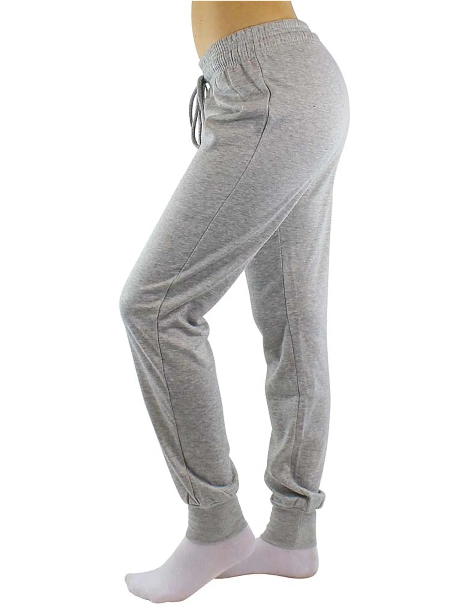 Drawstring Womens Jogger Exercise Sweatpants