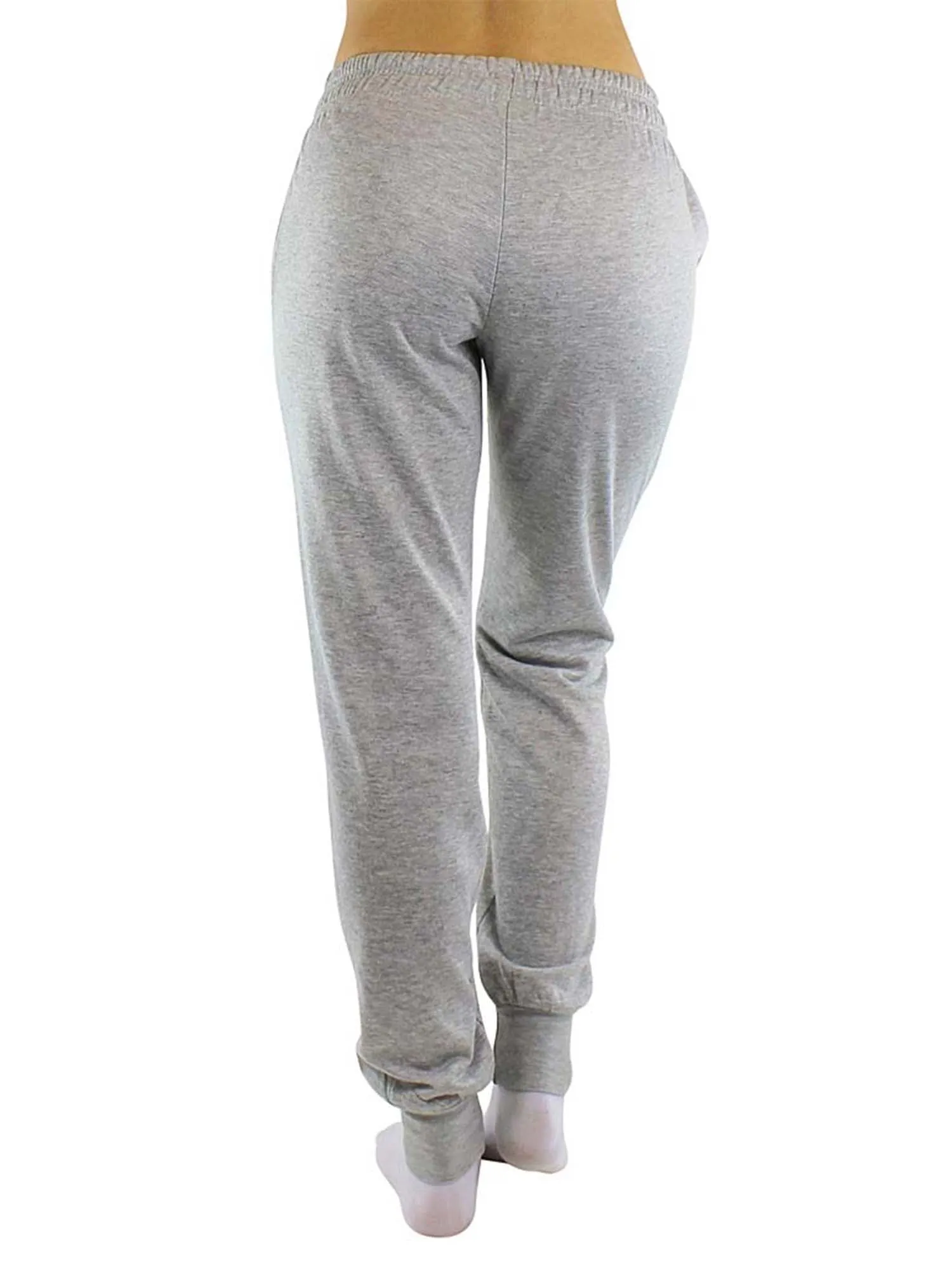 Drawstring Womens Jogger Exercise Sweatpants