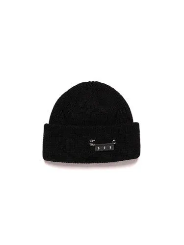 [DXOH] Seasonless PIN BEANIE [BLACK]