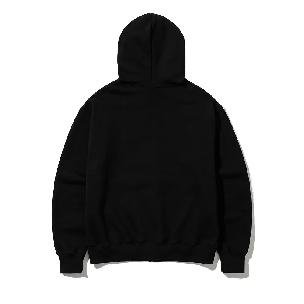 EMBROIDERY RUN BSRBT HOODIE ZIP-UP BLACK
