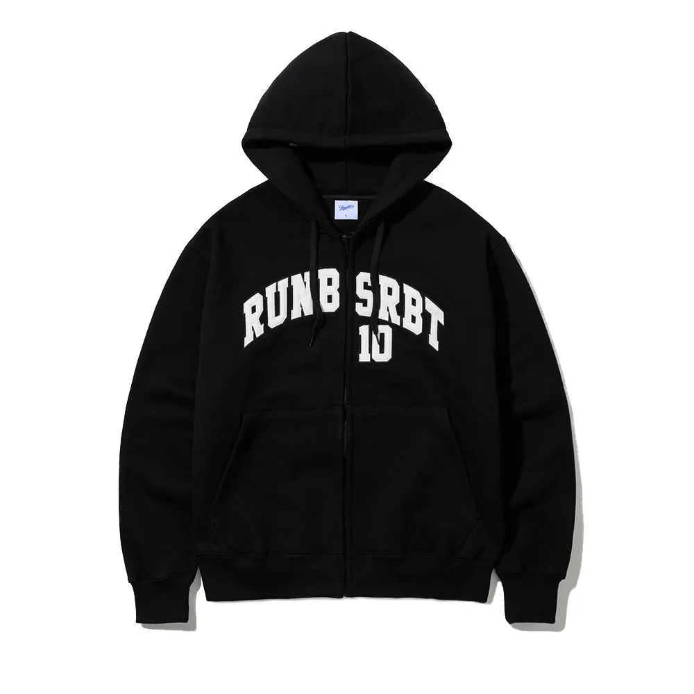 EMBROIDERY RUN BSRBT HOODIE ZIP-UP BLACK